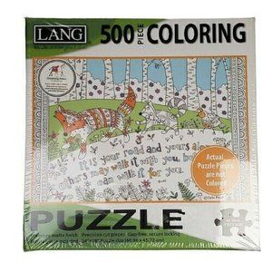 Lang Fox Trot Coloring Puzzle 500 Piece (NEW, 2016) 12" x 9"